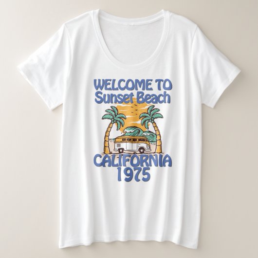 Bienvenue à Sunset Beach - Vibes Vintages (Design devant)