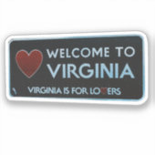 Bienvenue à Virginia Sticker (Recto)