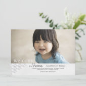 Bienvenue Accueil Adoption Photo Faire-part (Debout devant)