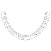 Bienvenue Accueil Bannière Bleu Argent Confetti (Tout)