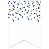 Bienvenue Accueil Bannière Bleu Argent Confetti (Premier drapeau)