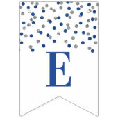 Bienvenue Accueil Bannière Bleu Argent Confetti (Troisième drapeau)