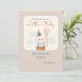 Bienvenue Accueil Petite Carte Bébé (Debout devant)