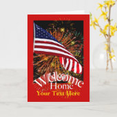 Bienvenue Accueil Troupes Carte de voeux (Fleur jaune)