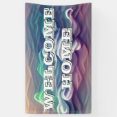 Bienvenue Accueil Vagues Gradient Bannière (Vertical)