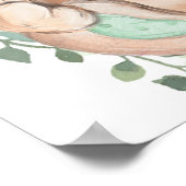 Bienvenue affiche de Baby shower d'or de l'ours ve (Coin)