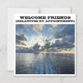 BIENVENUE AMIS CROISIÈRE NAVIGUER PORTE MAGNET (Recto)