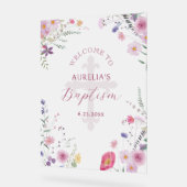 Bienvenue au baptême fleur sauvage (Angle)