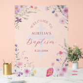 Bienvenue au baptême fleur sauvage (Mariage)