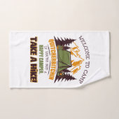 Bienvenue Au Camp Quitcherbitchin Happy Camper (Serviette à main)