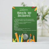 Bienvenue Au Carte pour notes De L'École (Debout devant)