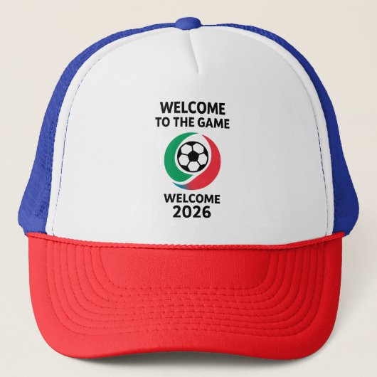 Bienvenue au Casquette de jeu North America Soccer (Devant)