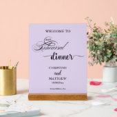 Bienvenue au dîner de répétition élégant écriture  (Mariage)