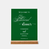 Bienvenue au dîner de répétition Elegant Script Gr (Recto)