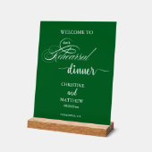Bienvenue au dîner de répétition Elegant Script Gr (Angle)
