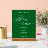 Bienvenue au dîner de répétition Elegant Script Gr (Mariage)