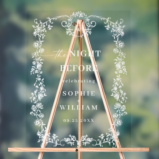 Bienvenue au dîner de répétition floral orné victo (Neutre)