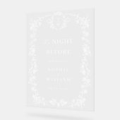 Bienvenue au dîner de répétition floral orné victo (Angle)