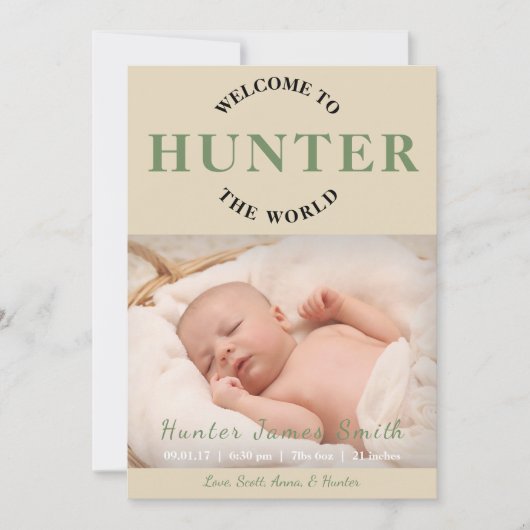 Bienvenue au Faire-part de naissance mondial de ph (Devant)