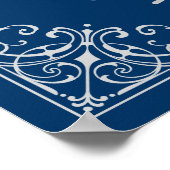 Bienvenue au mariage Art Déco Navy et argent (Coin)