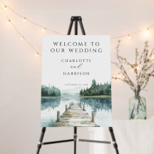Bienvenue au mariage dans une forêt de montagne av
