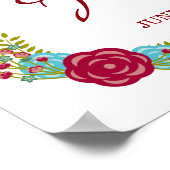 Bienvenue au Mariage de - Poster - Décor fleuri (Coin)