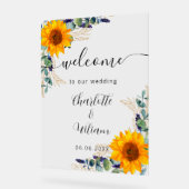 Bienvenue au mariage des tournesols eucalyptus (Angle)