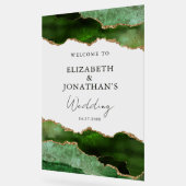 Bienvenue au Mariage d'or moderne Green Faux (Angle)