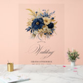 Bienvenue au Mariage Floral Marine et Gold (Mariage)