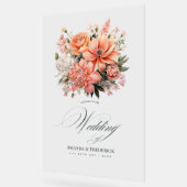Bienvenue au mariage floral Peach Fuzz (Angle)
