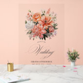 Bienvenue au mariage floral Peach Fuzz (Mariage)