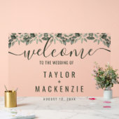 Bienvenue au mariage personnalisé Feuille moderne (Mariage)