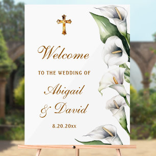 Bienvenue au mariage religieux avec lys de calla