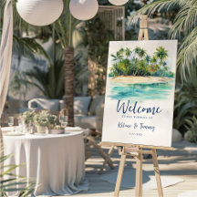Bienvenue au mariage sous les palmiers de la plage