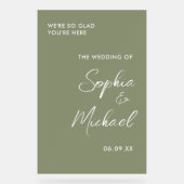Bienvenue au Mariage Vert Sauge (Recto)