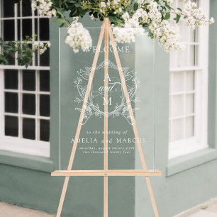 Bienvenue au Mariage vintage Crest