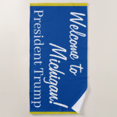 Bienvenue Au Michigan ! Serviette de rallye Trump (Devant)