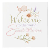 Bienvenue Au Monde Baby Photo Cube (Devant)