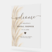 Bienvenue au shower de mariage aquarelle herbe de  (Angle)