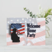 Bienvenue au soldat Invitation à la fête (Debout devant)