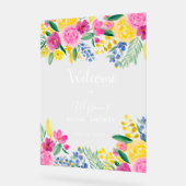 Bienvenue audacieuse et florale pour mariage dans (Angle)