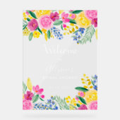 Bienvenue audacieuse florale de campagne aquarelle (Recto)