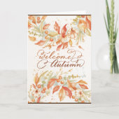 Bienvenue Automne 5 x 7 Carte de voeux (Devant)