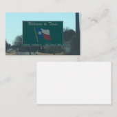 Bienvenue aux Cartes de visite du Texas (Devant / Derrière)