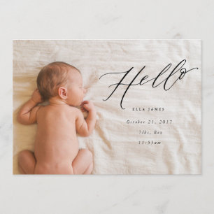 Bienvenue Avec Amour Faire-part de naissance // No
