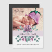 Bienvenue Baby Blossoms Faire-part de naissance ma (Devant / Derrière)