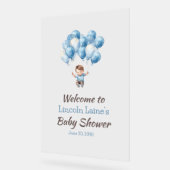 Bienvenue Baby Boy Douche Ballons (Angle)