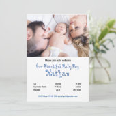 Bienvenue Baby Boy Photo Party Invitation (Debout devant)