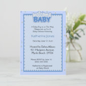 Bienvenue Baby Boy Shower Invitation (Debout devant)