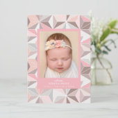 BIENVENUE BABY | Faire-part de naissance géométriq (Debout devant)